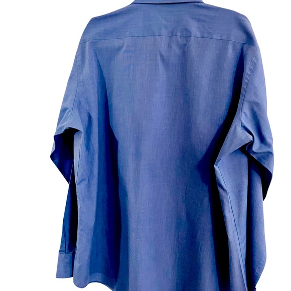 Ziggurat Men's Contrasting Cuffs Blue Press Dress Shirt Size 2XLT Multicolor - Picture 3 of 7